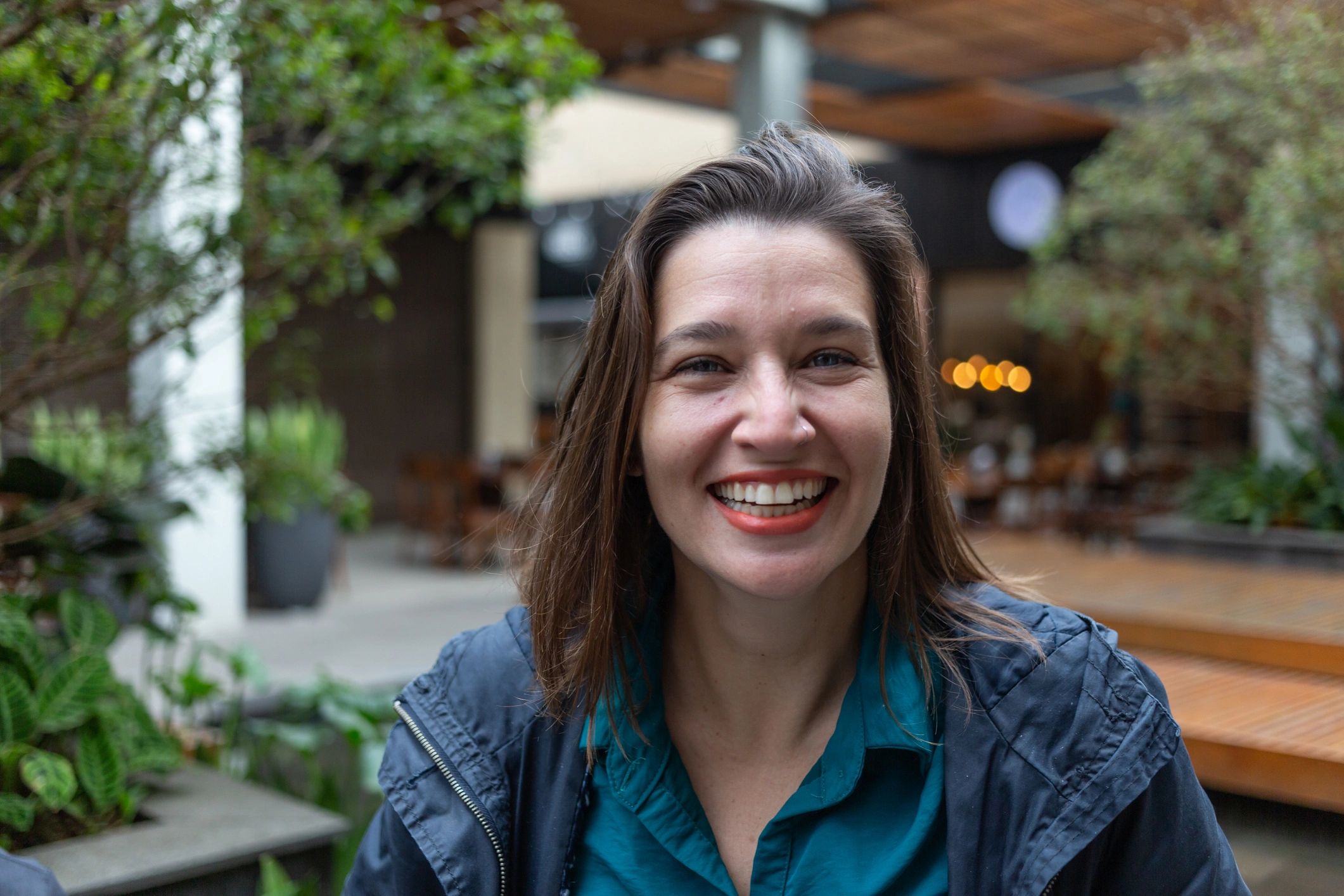 Customer portrait in an urban setting